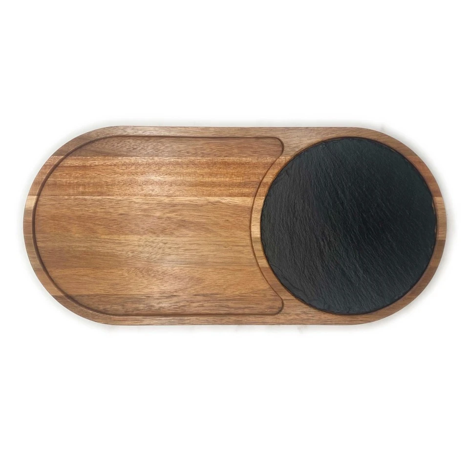 Wood And Slate Serving Board